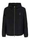 Versace Tech Fabric Jacket In Black