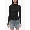 Versace Tech Hoodie Top With Logo Motif