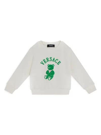 Versace Kids' Teddy Sweatshirt In White