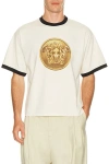 Versace Printed Cotton-jersey Regular T-shirt In White