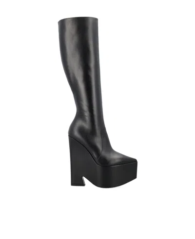 VERSACE VERSACE WEDGE HIGH-HEELED BOOTS