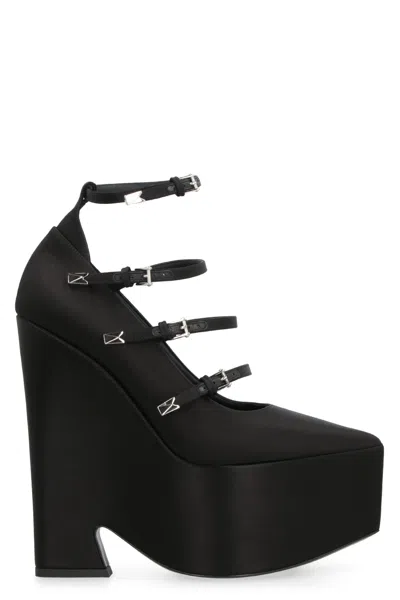 Versace Tempest Platform Pumps In Black
