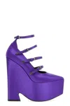 Versace Purple Pointed Toe Pumps