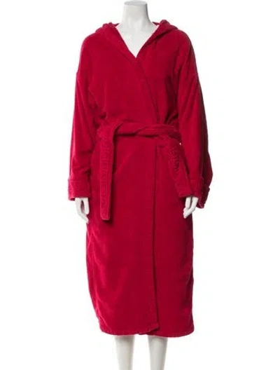 Pre-owned Versace Terry Cloth Robe In Red