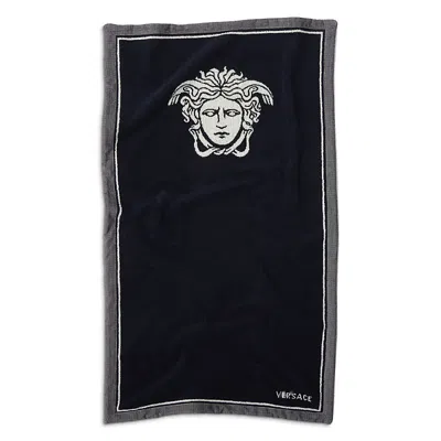Versace Terry Medusa Jacquard Sports Towel In Black