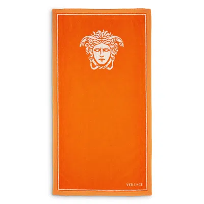 Versace Terry Medusa Jacquard Sports Towel In Orange