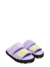 Versace Terry Slipper And Embroidery In Lilac