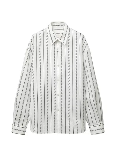 Versace Tessuto Button-down Shirt For Men In White