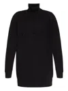Versace Textured High-neck Jumper In Black