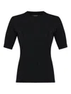 Versace Textured Short-sleeve Top In Black
