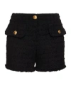Versace Wool Blend Tweed Shorts