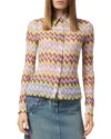 Versace Textured Wavy Print Shirt In Pale Yellow