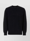 VERSACE TEXTURED WOOL CABLE KNIT SWEATER