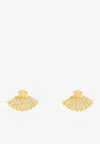 Versace The Fan Medusa Earrings With Swarovski Crystals In Gold