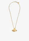 Versace The Fan Medusa Necklace With Swarovski Crystals In Gold