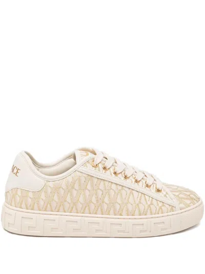Versace The Greek Sneaker For Women - Ss26 Collection In Neutral