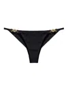 Versace Halter Bikini Briefs High Cut Hardware In Black