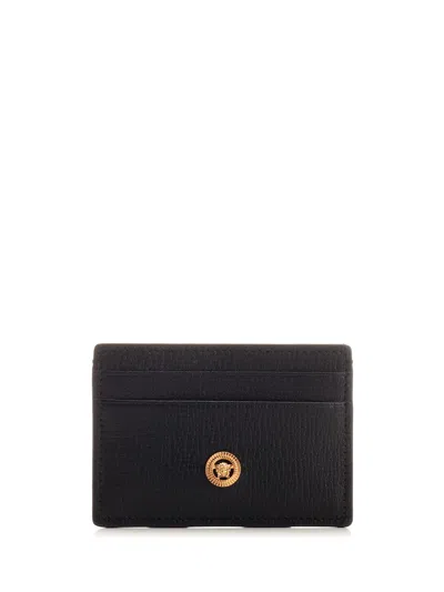 Versace The Medusa Card Holder In Blackgold