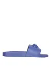 Versace La Medusa Open-toe Slides In Blue