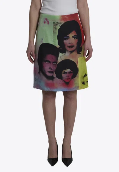 Versace Dress The Party Print Skirt Look62 Multicolor In Silk Women
