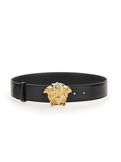 Versace The Perfect Finishing Touch With A Luxurious Raffia Belt In Black