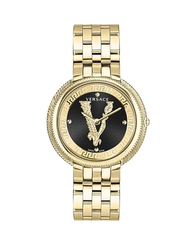 Versace Women's Swiss Thea Gold Ion Plated Stainless Steel Bracelet Watch 38mm In Ip Yellow Gold