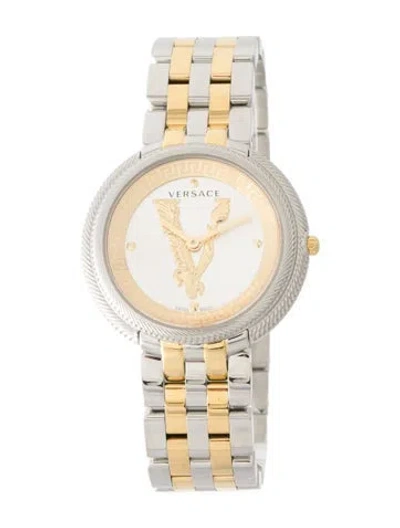 Pre-owned Versace Thea Watch, 38mm In Multi