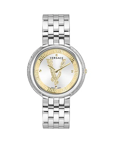 Versace Thea Watch, 38mm In Silver