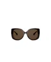 Versace Thick-framed Sunglasses In Brown
