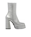 Versace Thick-heeled Boots In Gray