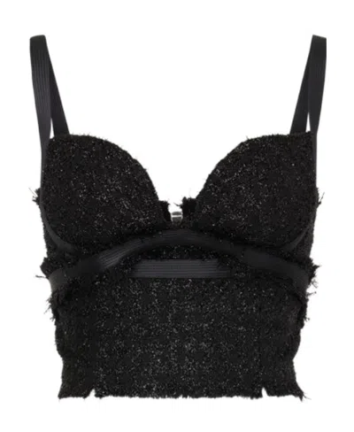 Versace Thin Strap Zipper Vest In Black