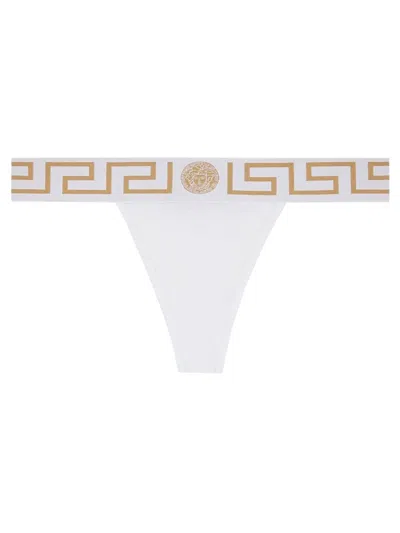 VERSACE VERSACE THONG WITH GREEK