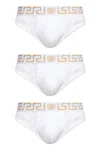 Versace Three-pack Briefs In White