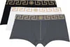 Versace Set Of Three Cotton Boxers In A3278-black+grey+whi