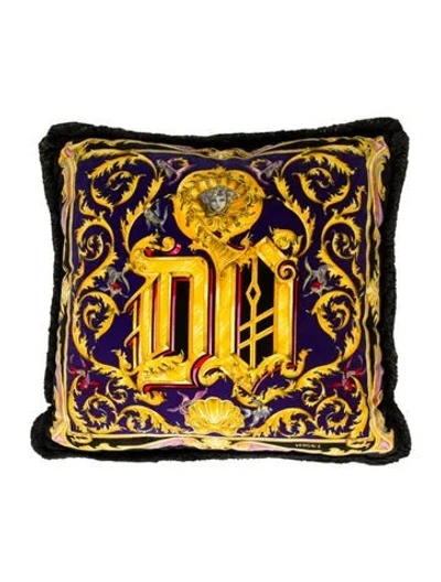 Pre-owned Versace Throw Pillow In Multi