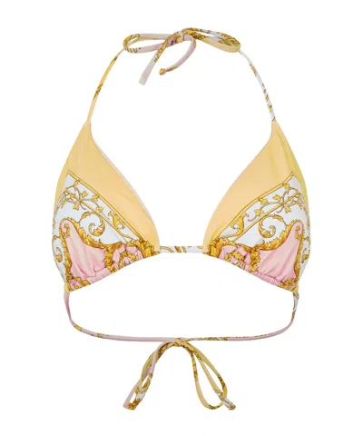 Versace Tie Bikini Top In Nude