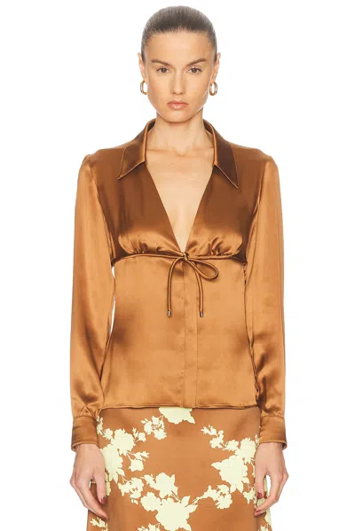 Versace Tie Front Blouse