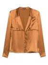 Versace Tie-front Blouse In Yellow