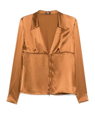 VERSACE TIE-FRONT BLOUSE