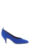 Versace Chic Medium Heeled Pointed Toe Pumps In Blue