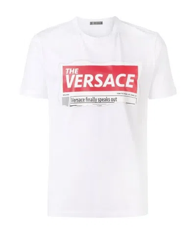 Versace Title Printed T-shirt In White