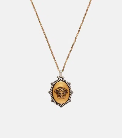 Versace Tivoli Medusa Pendant Necklace In Gold