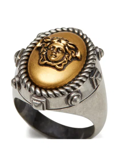 Versace Tivoli Ring In Silver