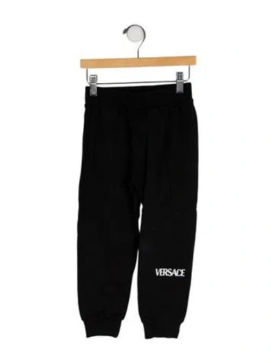 Pre-owned Versace Babies' Toddler Boys' Logo Printed Sweatpants In Black