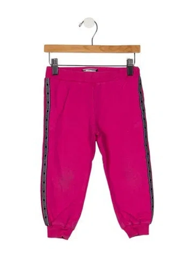 Pre-owned Versace Babies' Toddler Girls Solid Sweatpants In Pink