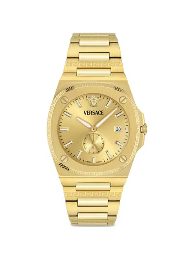 Versace Tolomeo 40mm Watch In Gold