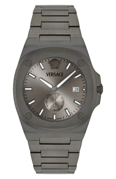 Versace Tolomeo Bracelet Watch, 40mm In Gray
