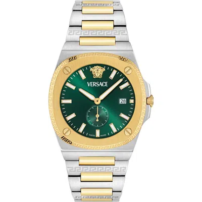 Versace Tolomeo Bracelet Watch, 40mm In Green