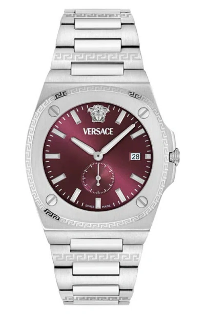 Versace Tolomeo Bracelet Watch, 40mm In Silver