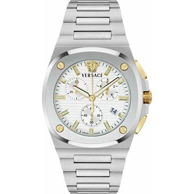 Versace Tolomeo Chronograph Bracelet Watch, 42mm In Metallic
